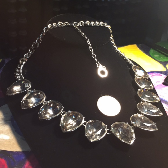 J. Crew Large Crystal Teardrop Smokey Chunky VNTG - Picture 7 of 8